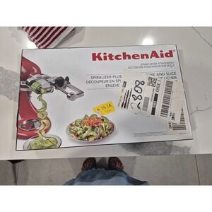 KitchenAid Spiralizer Plus Attachment with Peel Core Slice KSM2APC Silver New